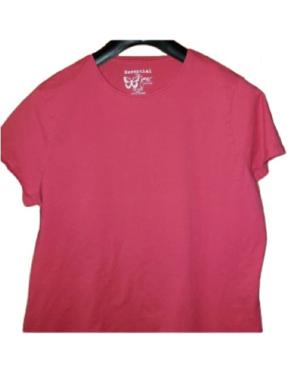 Just My Size Womens Pink Short Sleeve Tee 1X